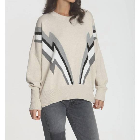 NEW LABEL+THREAD retro sweatshirt in dune bolt multi - Picture 7 of 8